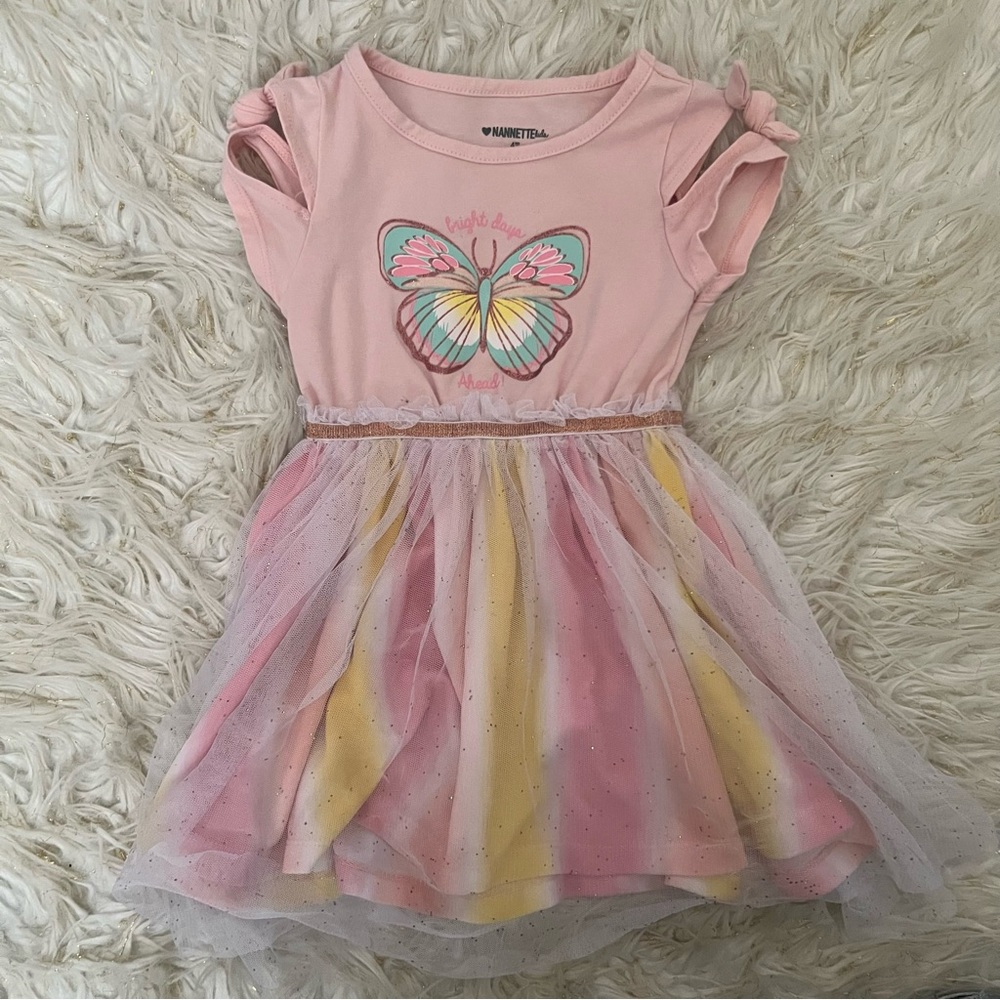 Girls butterfly casual day dress